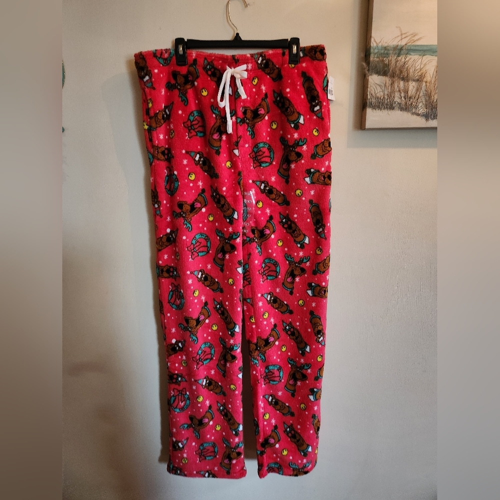 Scooby Doo Christmas fleece pajama pants XL NWT